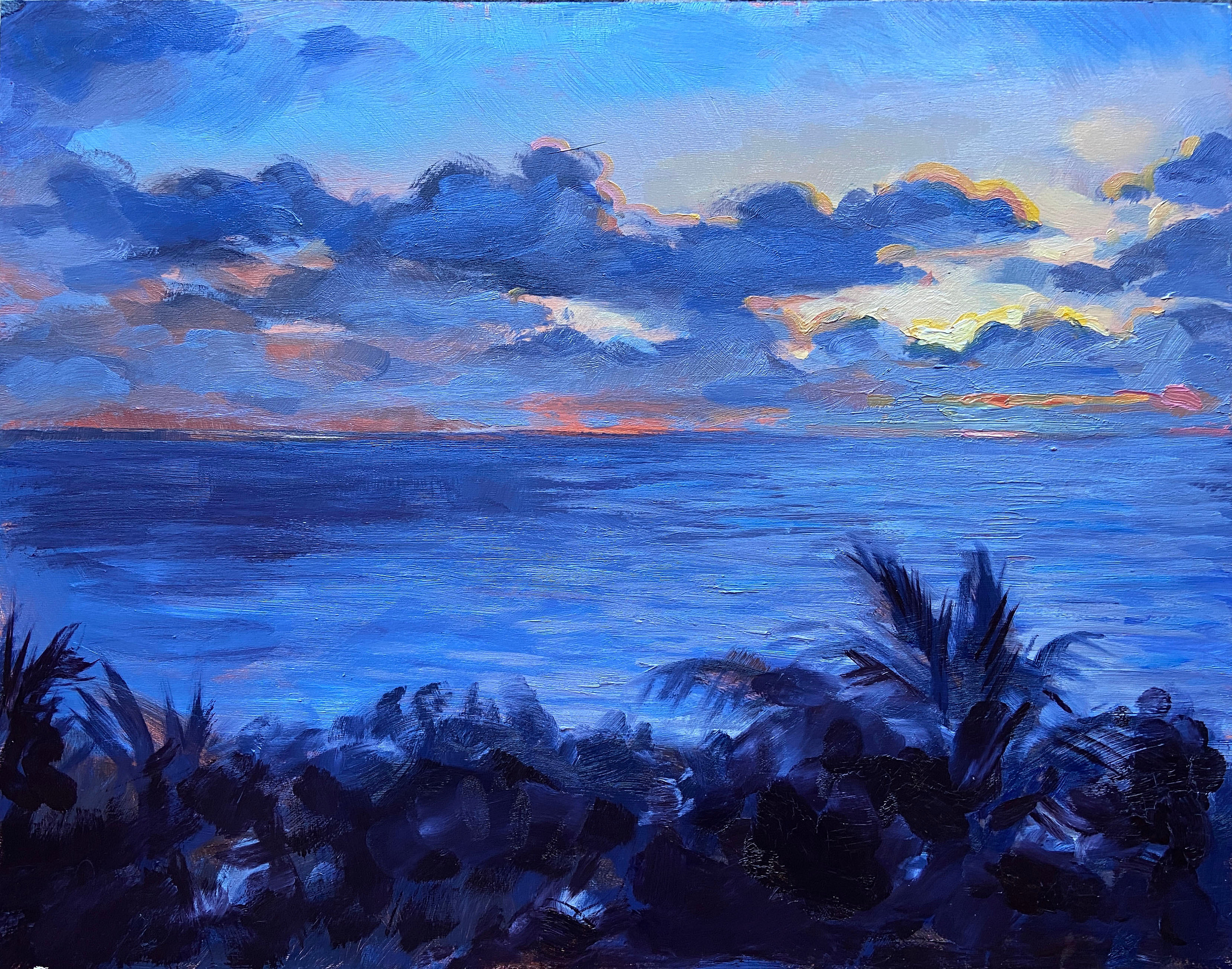 Miami Beach Sunrise, 2021
9 x 12 in. Oil on Panel
Painted En Plein Air
Eden Roc Hotel Balcony - Miami Beach, FL